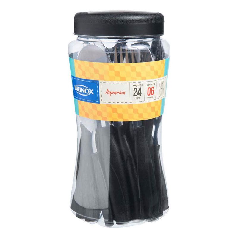 Juego-de-cubiertos-Itaparica-24-piezas-negro-BRINOX-0