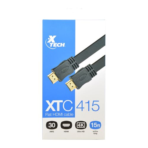 Cable HDMI a HDMI XTECH Mod. XTC-415 Flat 15FT M a M