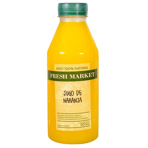 Jugo natural de naranja FRESH MARKET 500 ml
