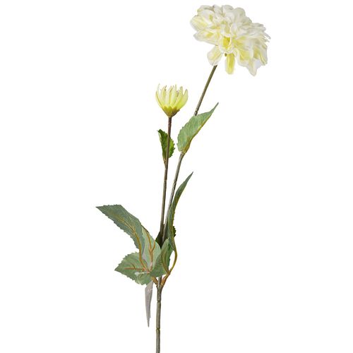 Flor artificial dalia blanca