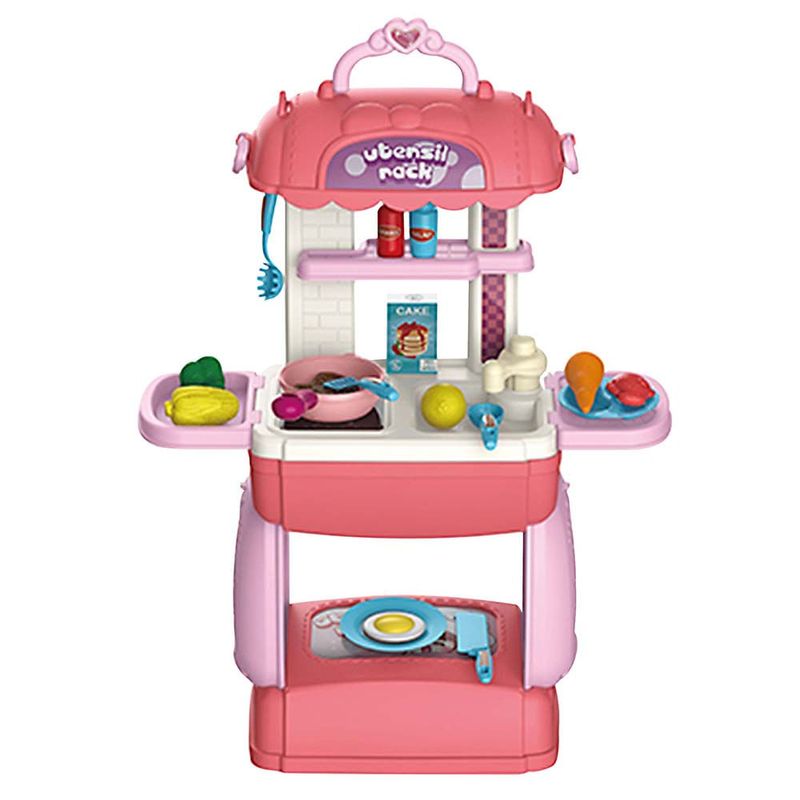 Cocina-de-pie-con-accesorios-valija-rosada-0