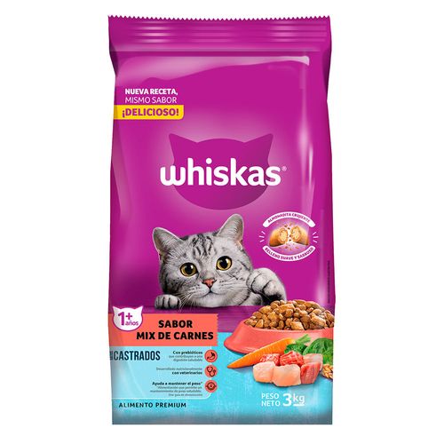 Alimento para gatos castrados WHISKAS 3 kg