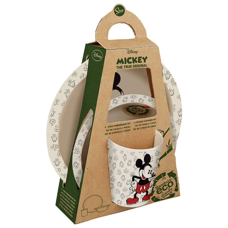 Set-bowl---plato---vaso-fibra-bambu-Mickey-0