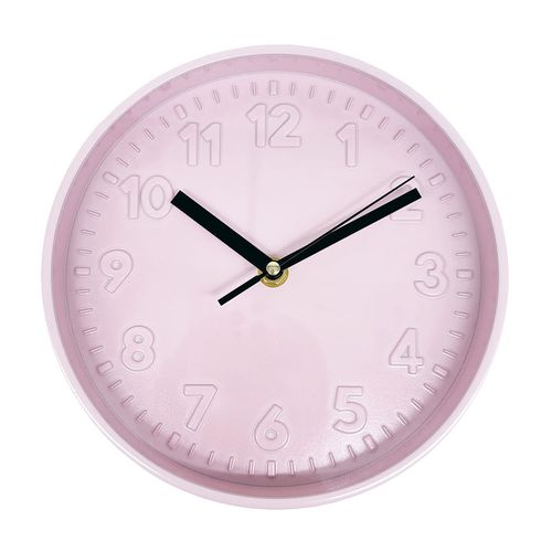 Reloj de pared D:19.5 cm rosado