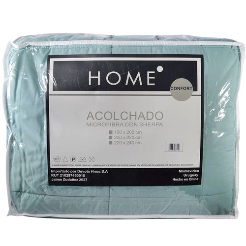 Acolchado HOME Confort 2 plazas verde 220x220cm