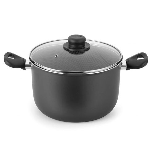 Olla 26 cm antiadherente con tapa de vidrio multiflon