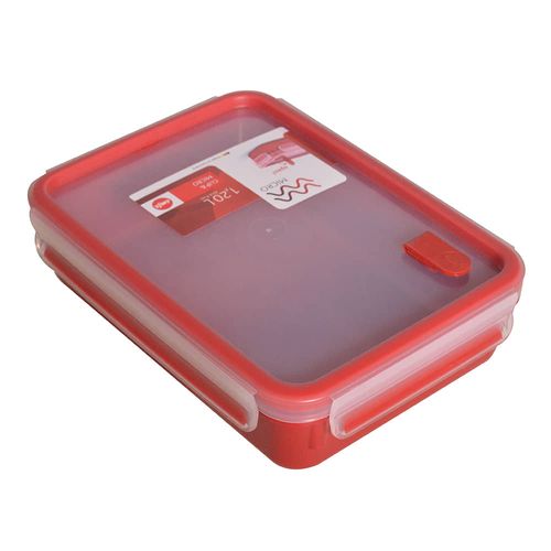 Contenedor clip & micro 1,2 L rojo