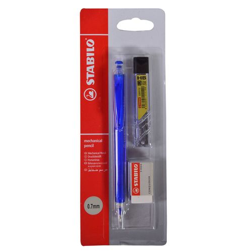 Portaminas STABILO + minas + goma 0.7mm