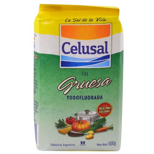 Sal gruesa CELUSAL yodada fluorada 500 g