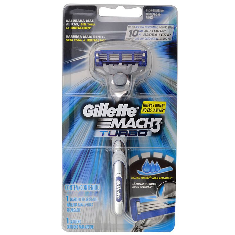 Maquina-Afeitar-GILLETTE-Mach-3-Turbo-Razor-con-1-Repuesto-0