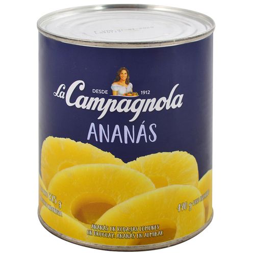 Ananá en almíbar LA CAMPAGNOLA rodajas 825 g