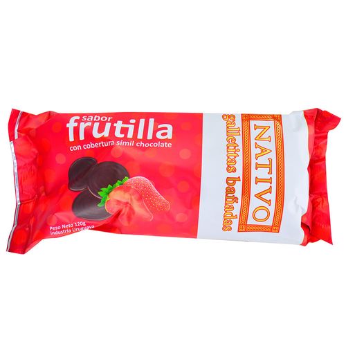 Galletitas Nativo Frutilla Bañada Chocolate 120 g