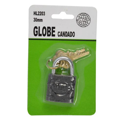 Candado GLOBE negro 30mm