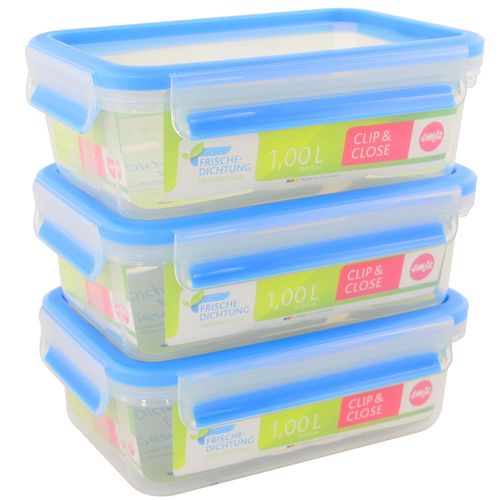 Set de 3 contenedores para alimentos 1 L