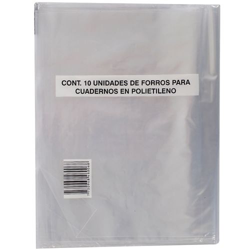 Forro de polietileno para cuaderno x 10 un.