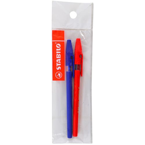 Bolígrafo STABILO Liner 2un. azul/rojo