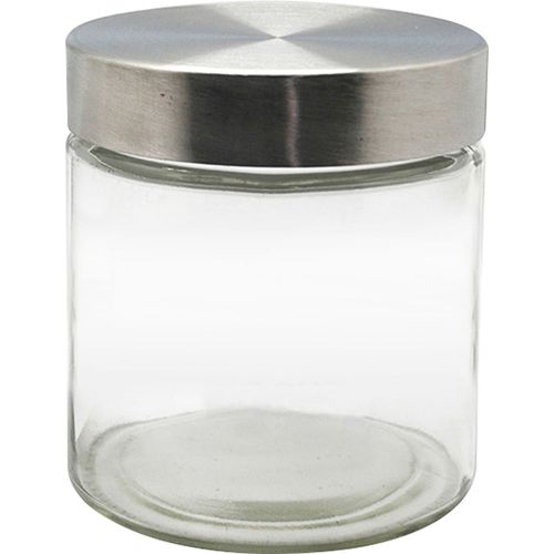 Frasco vidrio con tapa rosca metal 12 cm