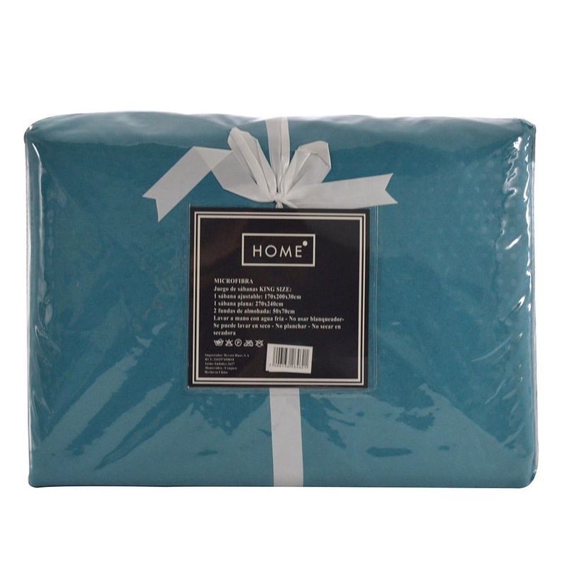 Juego-de-sabanas-HOME-king-size-en-microfibra-Azul-petroleo-2