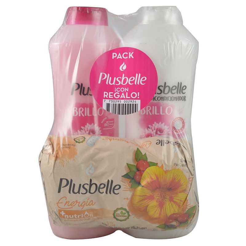 Pack-PLUSBELLE-shampoo-1L---acondicionador-1L---jabon-tripack-energia-0