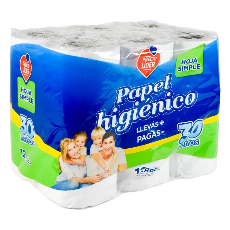 Papel-higienico-PRECIO-LIDER-hoja-simple-30-m-x-12-un-1