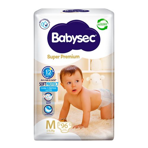 Pañal BABYSEC Super Premium M 96 un.