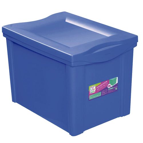 Caja organizadora 30 L alta azul