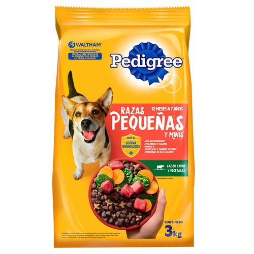 Alimento para perro PEDIGREE adulto razas pequeñas 3 kg