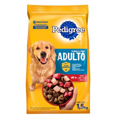 Alimento para perro PEDIGREE Adulto Carne Pollo y Cerdo 1.5 kg