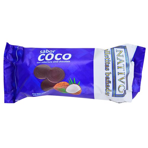 Galletitas NATIVO Coco Bañada Chocolate 120 g