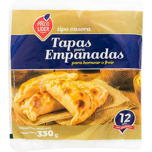 Tapas para empanadas casera PRECIO LIDER x 12 un. 330 g