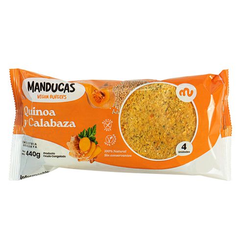 Hamburguesas de quinoa y calabaza MANDUCAS x4 un. 440 g