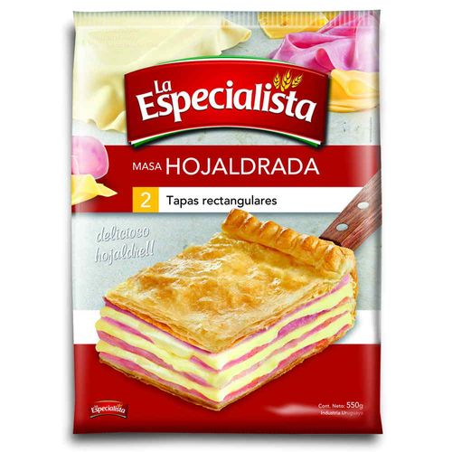 Tapa rectangular LA ESPECIALISTA hojaldre 550 g