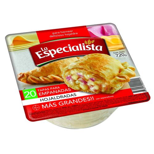 Tapa empanadas LA ESPECIALISTA 20 un. 720 g