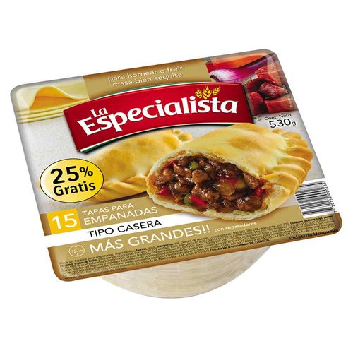 Tapa empanadas LA ESPECIALISTA casera 425 g