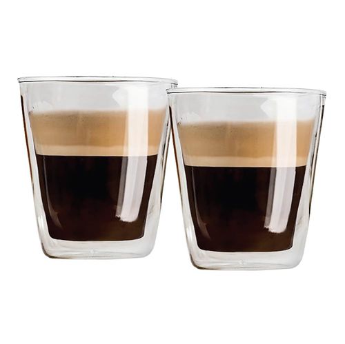 Set x 2 vasos doble pared 85 ml vidrio Bastiani