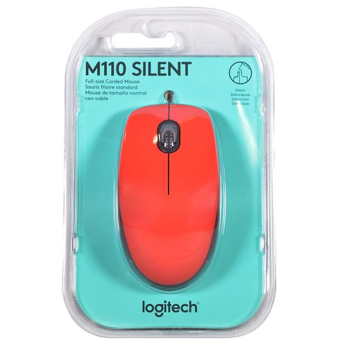 Mouse óptico LOGITECH Mod. M110 rojo