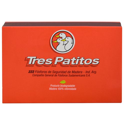 Fósforos Tres patitos x 200 cajillas