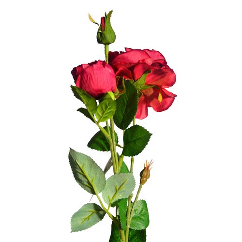 Flor artificial rosa ingles blanca