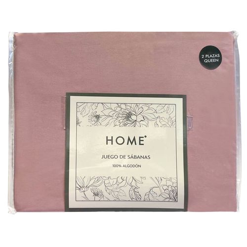 Juego de Sábanas HOME Queen 180 hilos lila 100% algodón