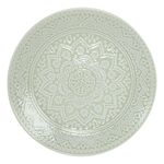 Plato-llano-27-cm-ceramica-decorado-verde-mandala-0