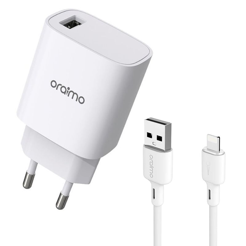 Cargador-de-pared-ORAIMO-Cannon-2-Pro-18W-con-cable-Usb-0