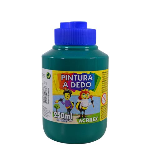 Dactilopintura ACRILEX pote 250 ml verde