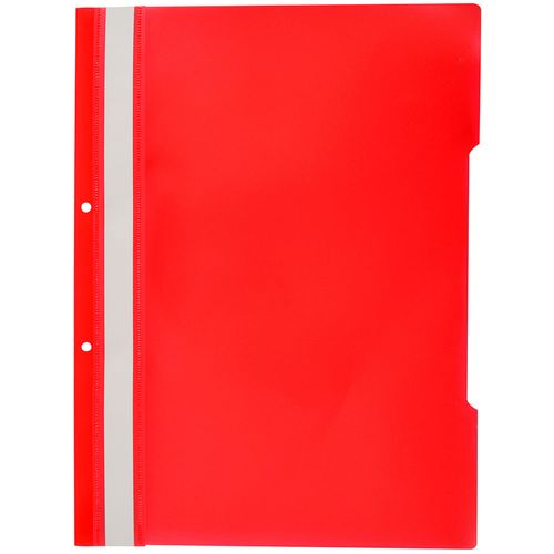 Carpeta tapa transparente A4 roja
