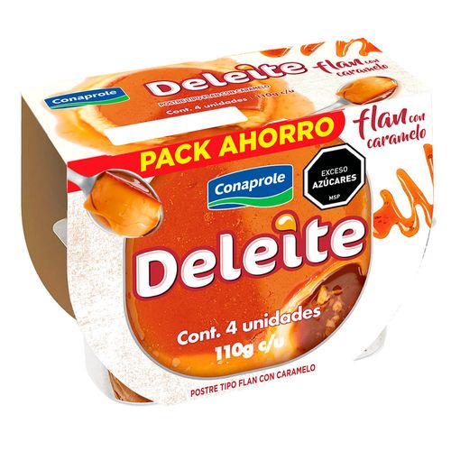 Pack flan Conaprole deleite 440 g