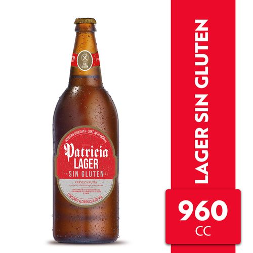 Cerveza PATRICIA sin gluten 960 ml