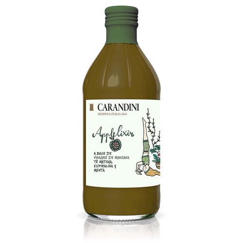 Vinagre de manzana té, espirulina y menta CARANDINI 500 ml