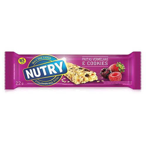 Cereal barra NUTRY frutos rojos con cookies 25 g