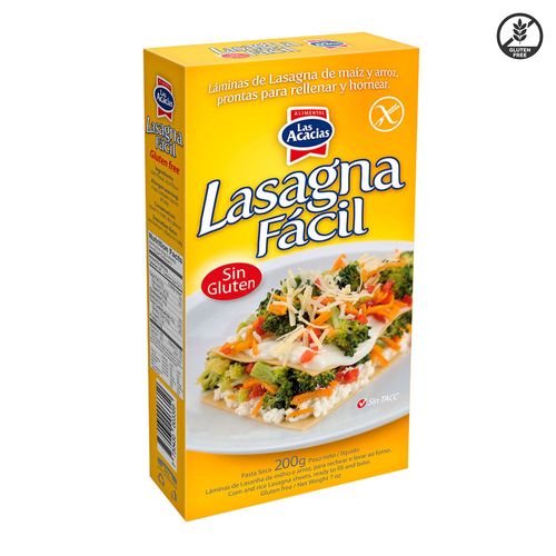 Lasagna LAS ACACIAS sin gluten 200 g