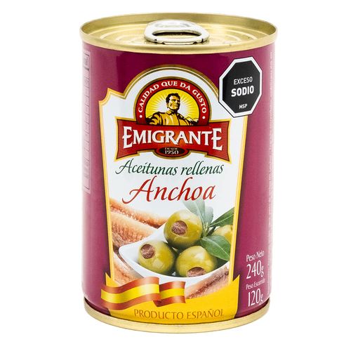 Aceitunas con anchoas EMIGRANTE 120 g