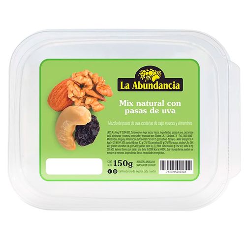 Mix natural con pasas LA ABUNDANCIA 150 g